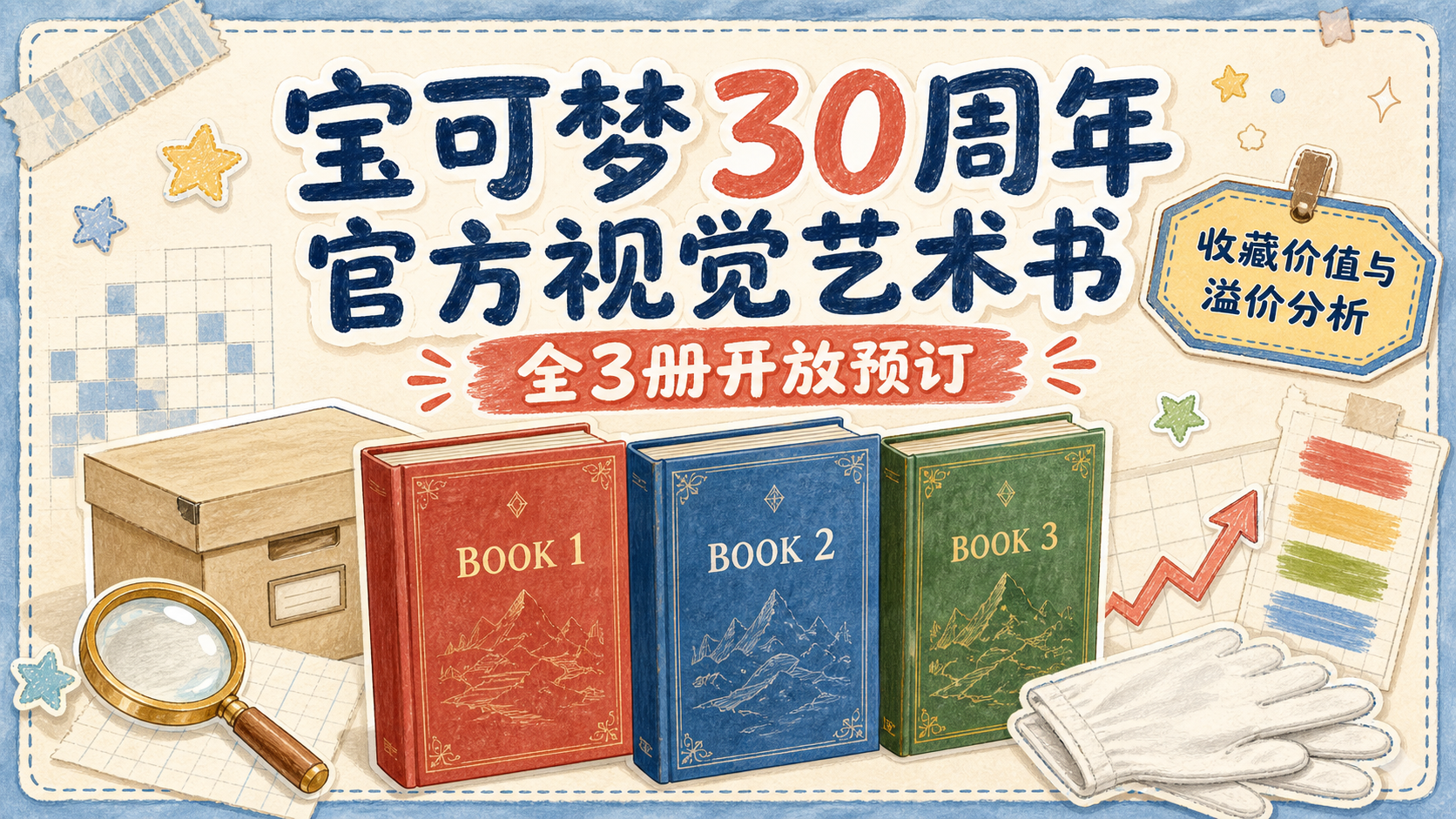 宝可梦30周年官方视觉艺术书全3册开放预订，收藏价值与溢价分析
